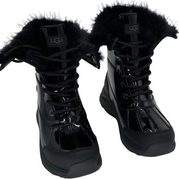 UGG Adirondack Boot III Patent Black Women's Winter Boots US 6 - Picture 1 of 6